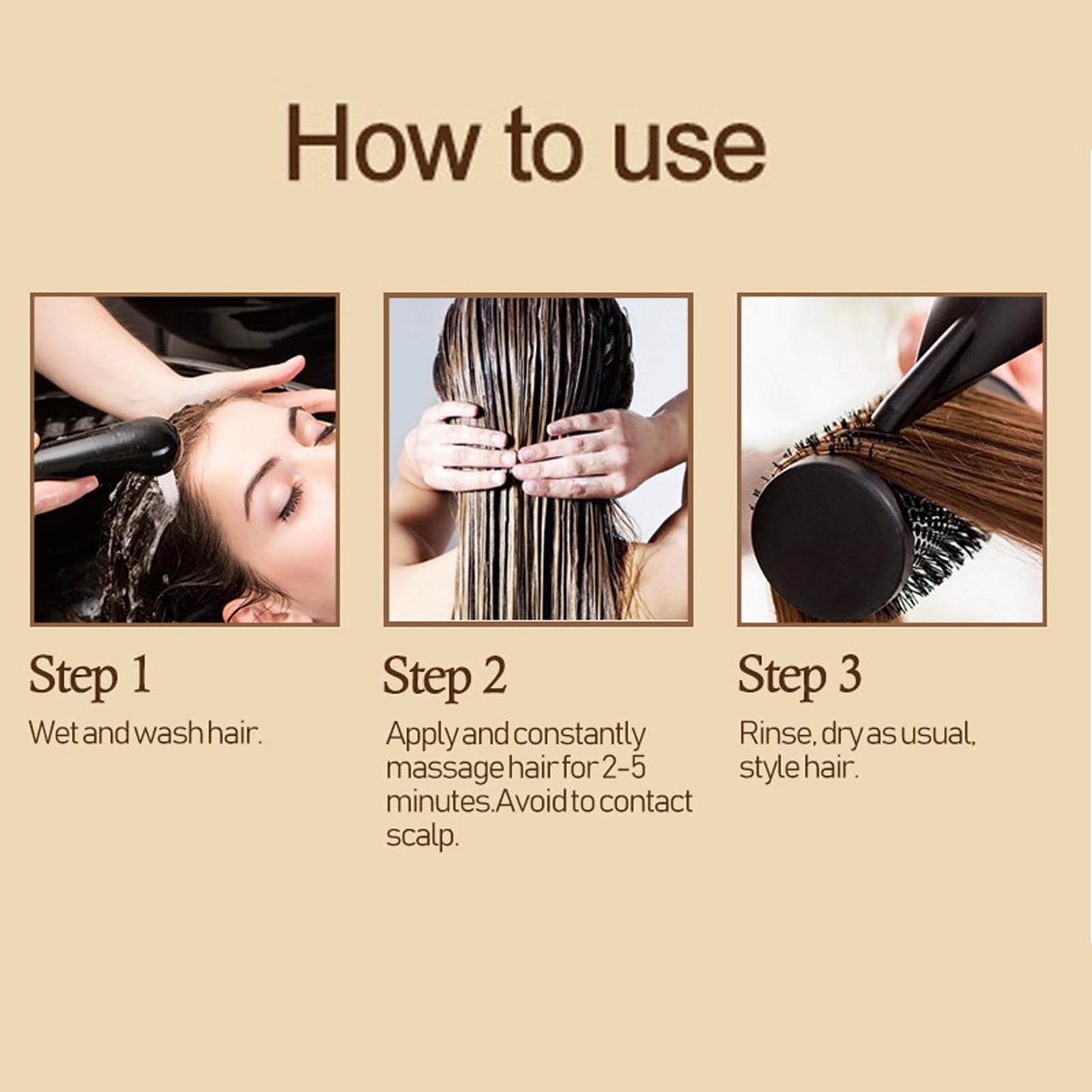 Keratin Hair Mask - Hair Root Restoration - Deep Conditioning Solution for Elastic, Lustrous, Soft Hair - Keratin Straightening Kit - 120ml