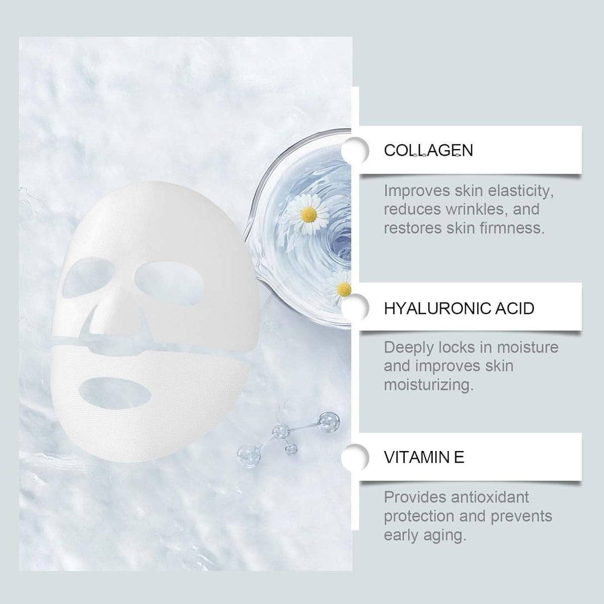ChicNana Biodance Bio Collagen Face Mask, Collagen Face Mask 6Pcs Bio dance Collagen Mask Overnight Collagen Mask Face Masks Hydrating Face Mask Elasticity Improvem Tighten Skin (6pcs)