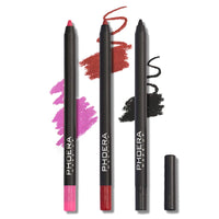 Phoera AQUAPURITY PHOERA® Lip Liner and Eye Liner 3Pcs Set, Long Lasting Eyeliner Pencil, Matte Lip Liner Pencil Set, Easy To Colour, Waterproof Shaping Lip Liner Set for Women and Girls (K04)