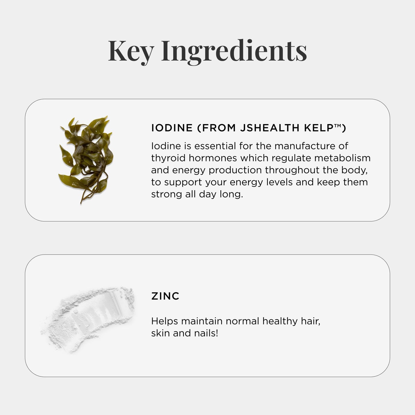 JSHealth Vitamins Hair and Energy Formula, Hair Growth Supplement for Women and Men, Zinc and Iodine Capsules for Healthy Growth, Hair Loss Support, 30 Capsules