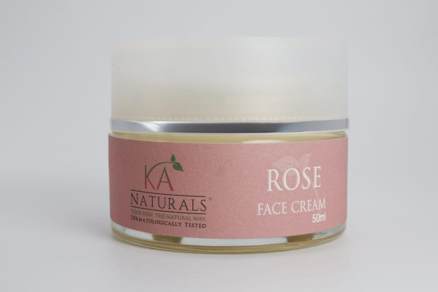 K A Naturals Rose Face Cream - 100% Natural, Vegan and Dermatologically Tested