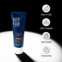 Nip+Fab Nip + Fab Glycolic Fix Scrub Extreme – 6% Glycolic Acid (AHA) and 1% Salicylic Acid (BHA) High-Potency Exfoliating Face Scrub for Resurfacing, Deep Pore Cleansing & Clear Skin, 75ml