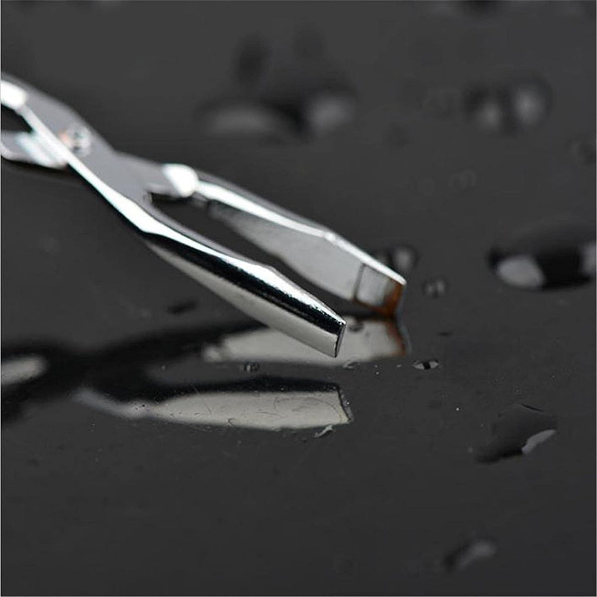 LNYMZD Silver Stainless Steel Eyebrow Scissors Tweezers,Elbow Pliers Clip Scissors,Flat Tip Tweezers Hair Plucker Hair Removal, Shave and Removal Women's