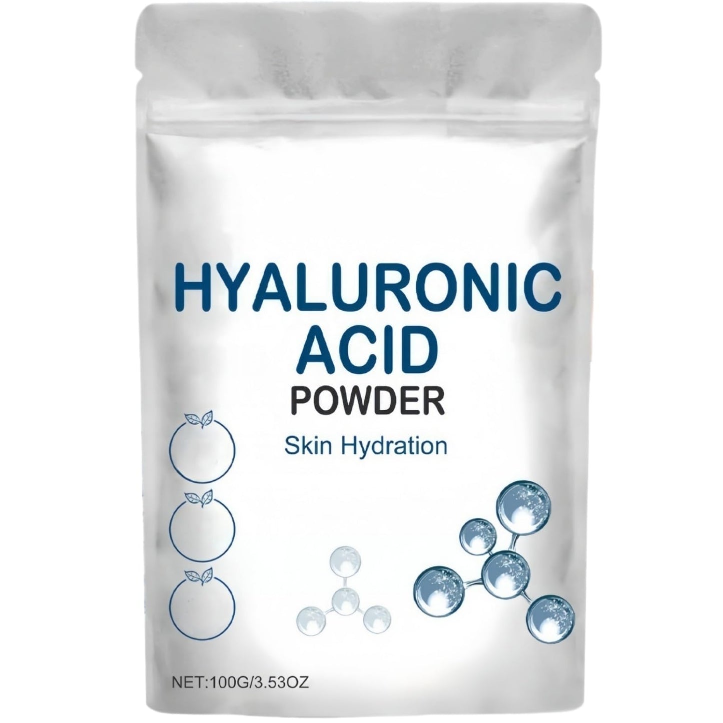 Hyaluronic Acid Powder,Natural Hyaluronic Acids Serum,Hyaluronic Acid Powder Serum,Hyaluronic Ac/id Pow/der for Skincare,Diy Facial Serum,Hyaluronic Ac/id Moisturizer,Water-Soluble for Skin Moisture