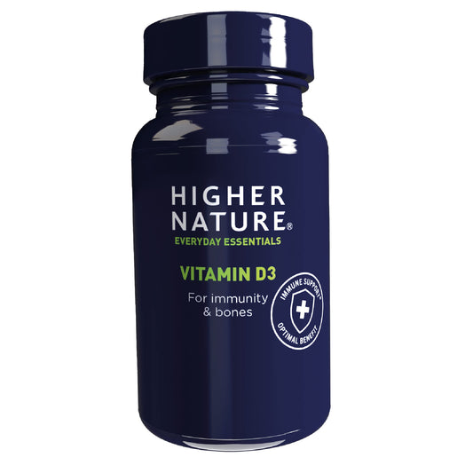 HIGHER NATURE Higher Nature - Vitamin D3 - Supports Immunity - Supports Muscle Function - The Sunshine Vitamin - 120 Capsules