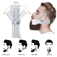 SEIWEI Beard Shaper Template Beard Shaping Tool Styling Comb Stencil for Goatee Mustache Sideburns Facial Hair Trimming Guide Grooming Shaper for Men