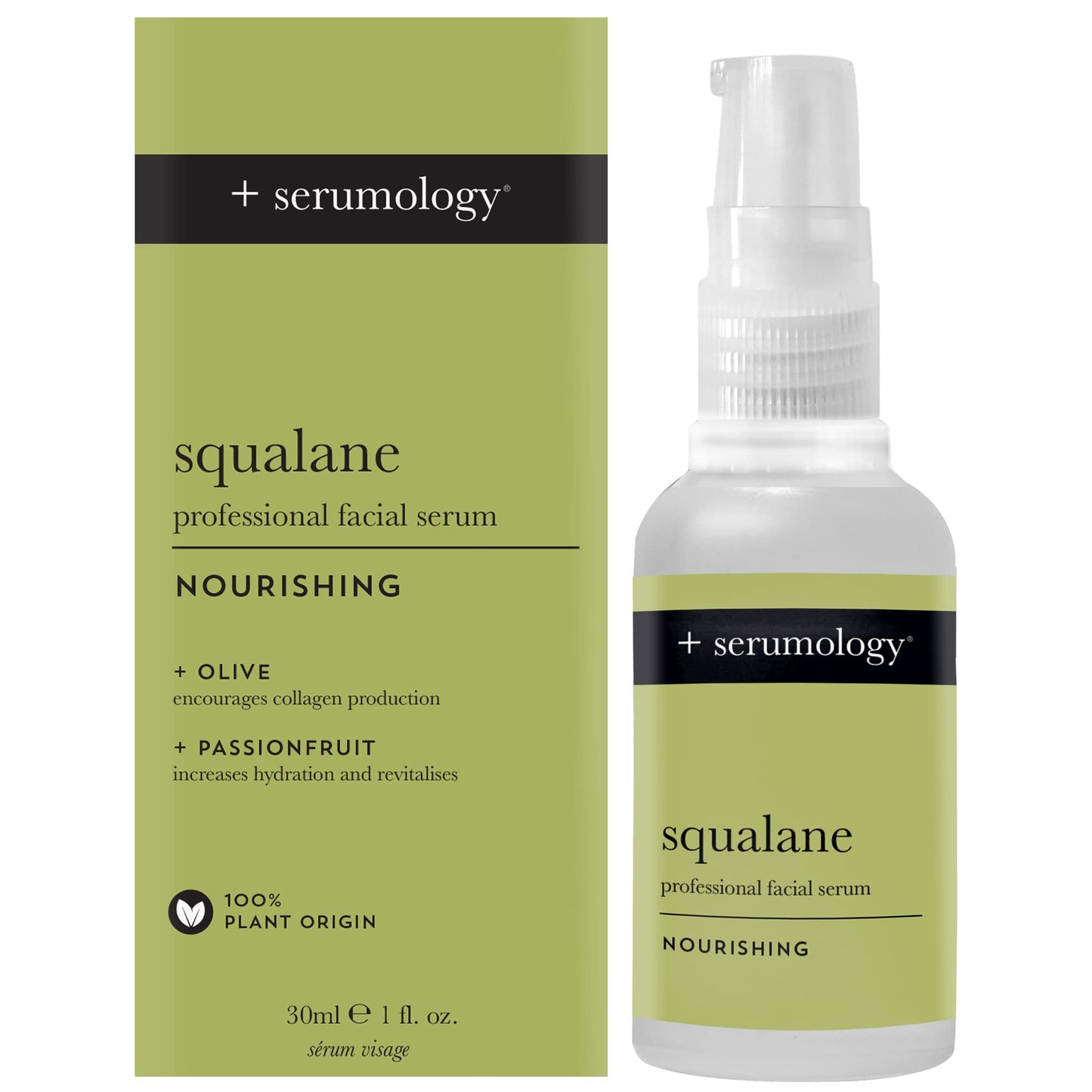 SERUMOLOGY SQUALANE Professional Face Serum 30ml, 100% Plant Based Natural Skincare Nourishing Serum
