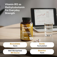 WeightWorld Vitamin B12 Tablets - 450 Tablets (1+ Year Supply) - 1 Per Day - 1000mcg - 6mm in Size - Easy to Swallow - Methylcobalamin Form - Vegan Vitamin B12 Supplement for Men & Women - Made in the UK
