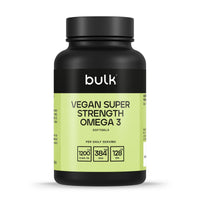 Bulk Vegan Super Strength Omega 3 Softgels, 1200 mg, Pack of 60