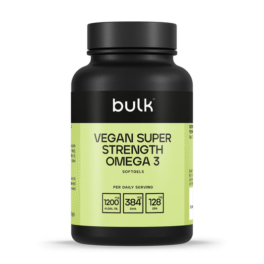 Bulk Vegan Super Strength Omega 3 Softgels, 1200 mg, Pack of 60