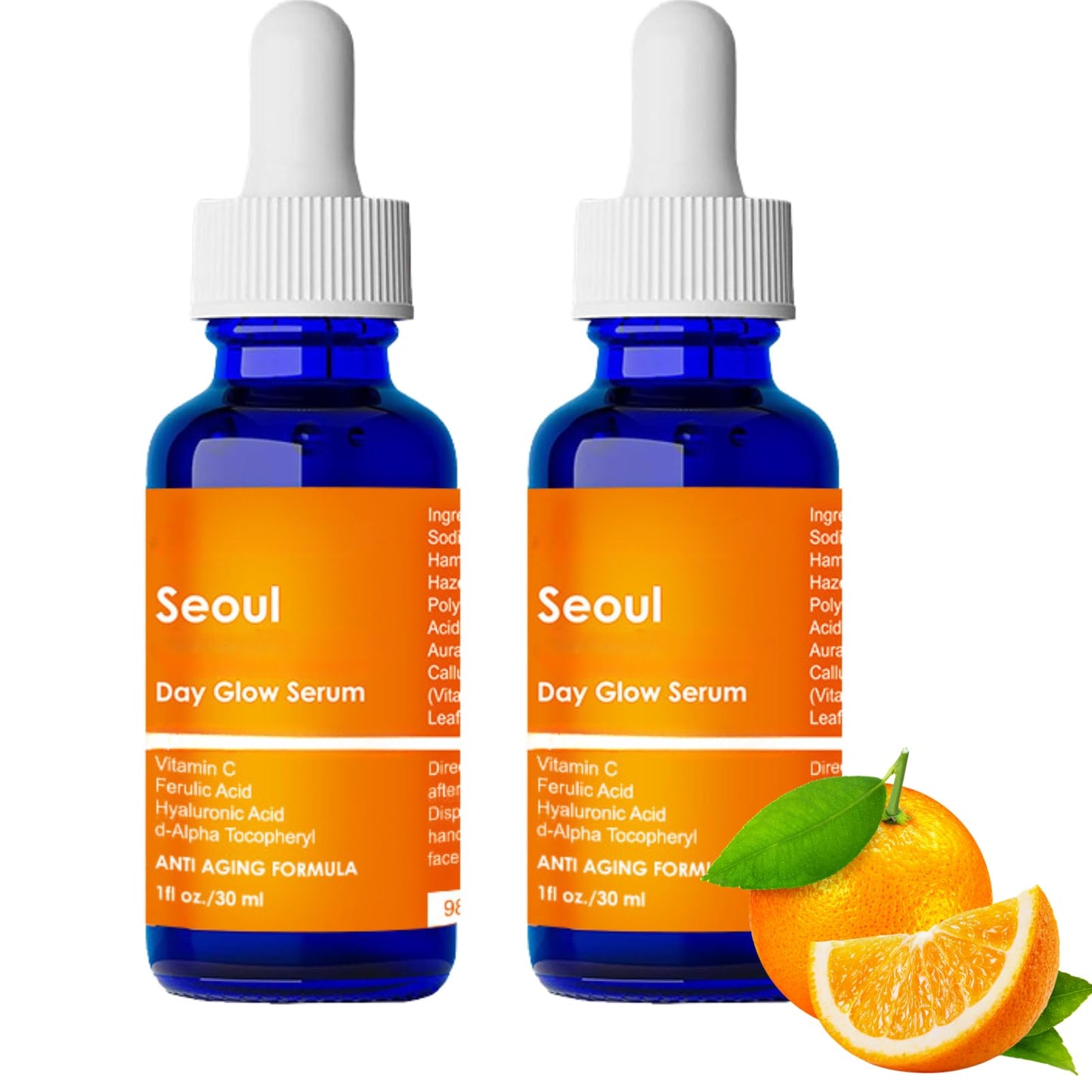 IZBEAUVO Korean Skin Care 20% Vitamin C Serum with Hyaluronic Acid & CE Ferulic Acid – Anti-Aging Face Serum for Glowing Skin, Reduce Wrinkles & Dark Spots (60ML, Vitamin C)