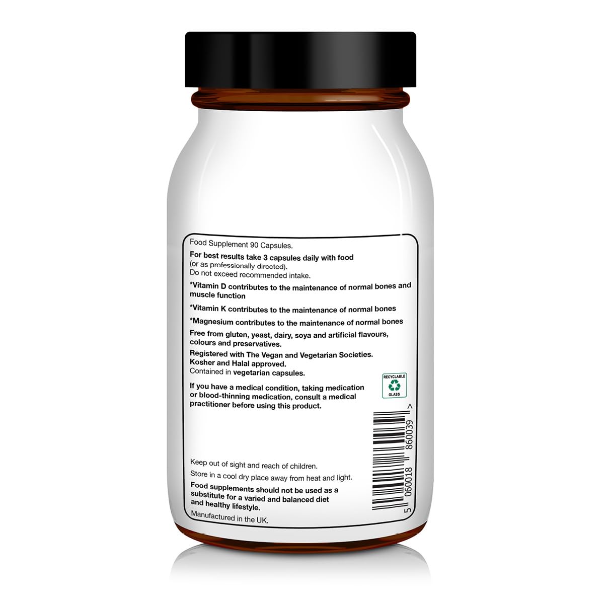 NHP The Natural Health Practice Osteo Support Supplement Vitamin D3 (90 Capsules) Maintain Strong Healthy Bones