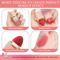 LOPHE Soft Cream Cheek Tint, Long Lasting High-Pigment Liquid Blush Blendable Moisturizing Cream Blush for Cheeks Lips (#06)