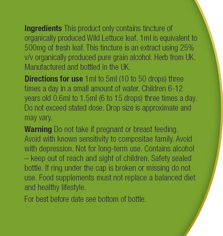 Organic Herbal Remedies Organic herbal Remedies 100ml Wild Lettuce