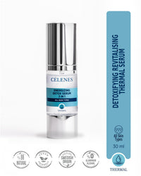 Celenes By Sweden Celenes by Sweden Thermal Energizing Detox Serum 3-in-1 - Hyaluronic Acid, Red Algae & Natural Thermal Water for Hydration and Protection - Suitable for Sensitive Skin - 30ml