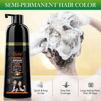 JRTTOSSE Instant Black Hair Shampoo 420ml - Semi-Permanent Black Hair Dye shampoo for Natural Hair, Lasts 30 Days, Fast Acting Formula for Men & Women (Natural Black)