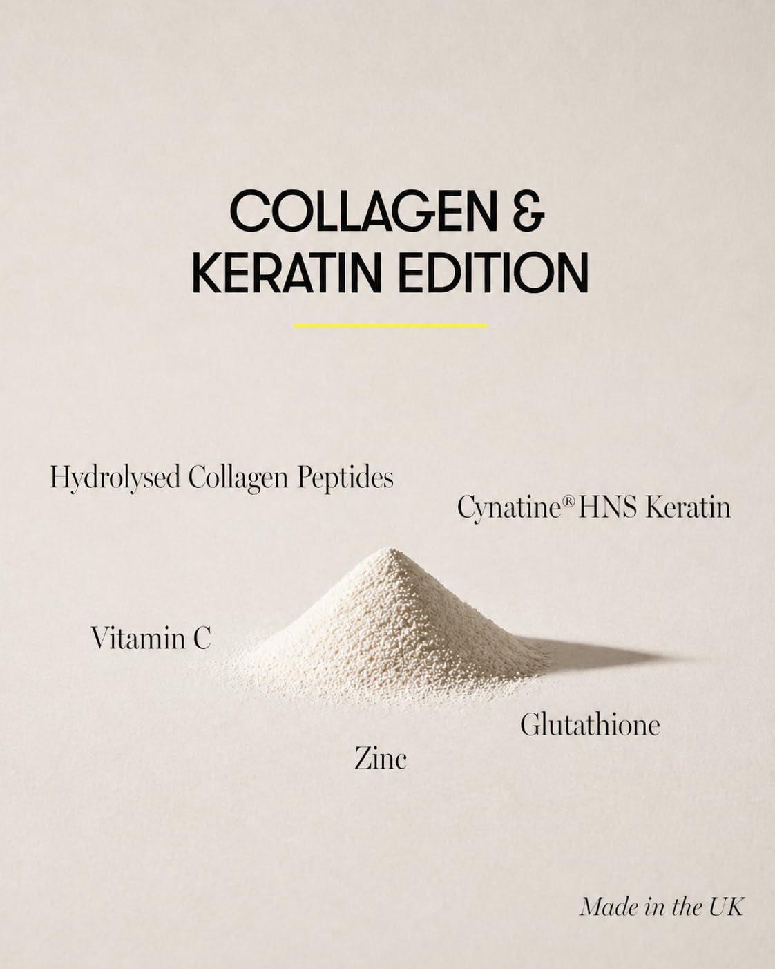 EQUI LONDON Equi - Collagen + Keratin Edition Powder | Advanced Collagen Powder for Hair, Skin & Nails | Hydrolysed Bovine Collagen Peptides + Keratin for Skin Glow & Beauty Support