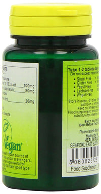 Health Plus Whole Grape Complex Antioxidant Plant Supplement - 30 Tablets