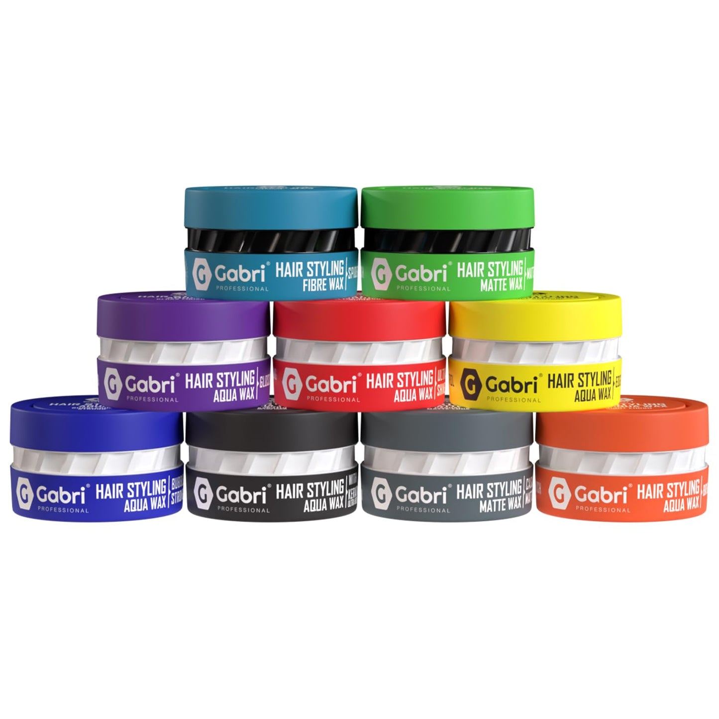 G Gabri Gabri Professional Hair Wax, Hair Styling Aqua Wax, 1 x 150 ml, Pack of 1 (Casual Matte Look (Grey))