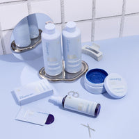 Lee Stafford Blue Pigment Toning Hair Treatments | Bleach Blondes Ice White Hot Shots - Power Dose Treatments, Corrects Brassy & Orange Tones, Great for Highlighted, Cool Hair, 4 x 15ml Doses