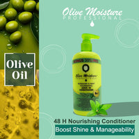 Olive Moisture Professional Leave-In Conditioner, Rosemary & Mint, 473 ml – Deep Hydration for Damaged Hair, Detangles & Softens, With Olive Oil & Shea, Lightweight No-Rinse Formula
