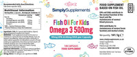 Simply Supplements High Strength & Pure Omega 3 500mg for Kids | for Ages 5-14 Years | 360 Capsules in Total | Manufactured in The UK