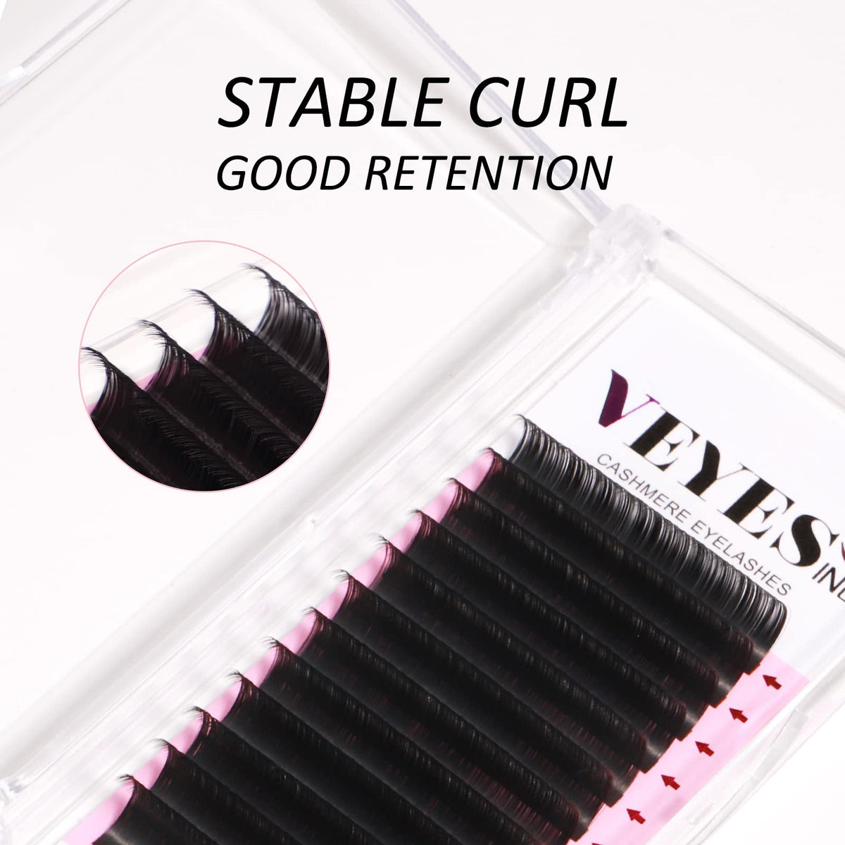VEYES INC Cashmere Individual Lash Extensions 0.03-0.20 B/C/CC/D/J/M Curl 8-20mm Mixed & Single Length Trays, Matte Black, Professional Supplies for Lash Techs(0.05 D 8-16mm)