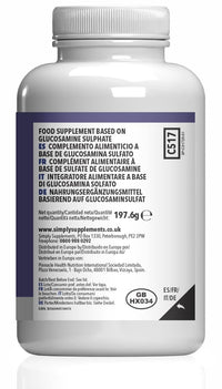 Simply Supplements Glucosamine Sulphate 1500mg | Supports Natural Glucosamine Levels | High-Strength 2KCl Formula | One-a-Day Convenience | 120 Capsules = 4 Months' Supply | GMP-Certified & UK-Made