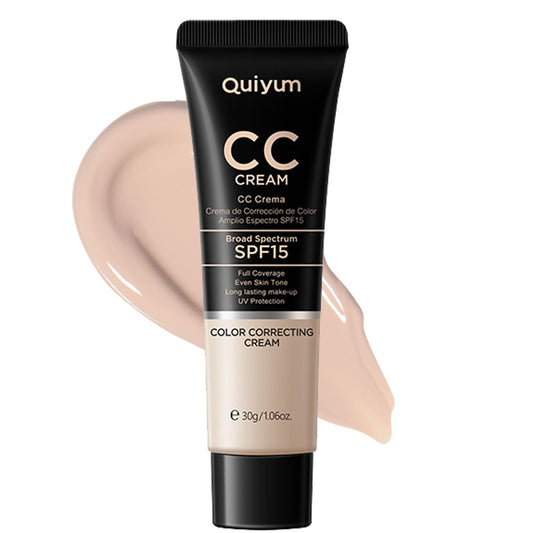 EONFAVE CC Cream with SPF 15 - CC Cream Foundation Colour Correcting Cream, Anti-Redness and Colour Correcting - Lightweight Hydrating Formula - Full Coverage Face Concealer Makeup CC Cream