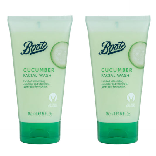 BOOTS | Cucumber Facial Wash | 150mL [ x2 Pack ]