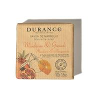 DURANCE Durance Solid Marseille Soap With Organic Mandarin Essential Oil 100g – Enriched With Olive Oil & Red Rice Extract – Paraben-Free Solid Soap For All Skin Types
