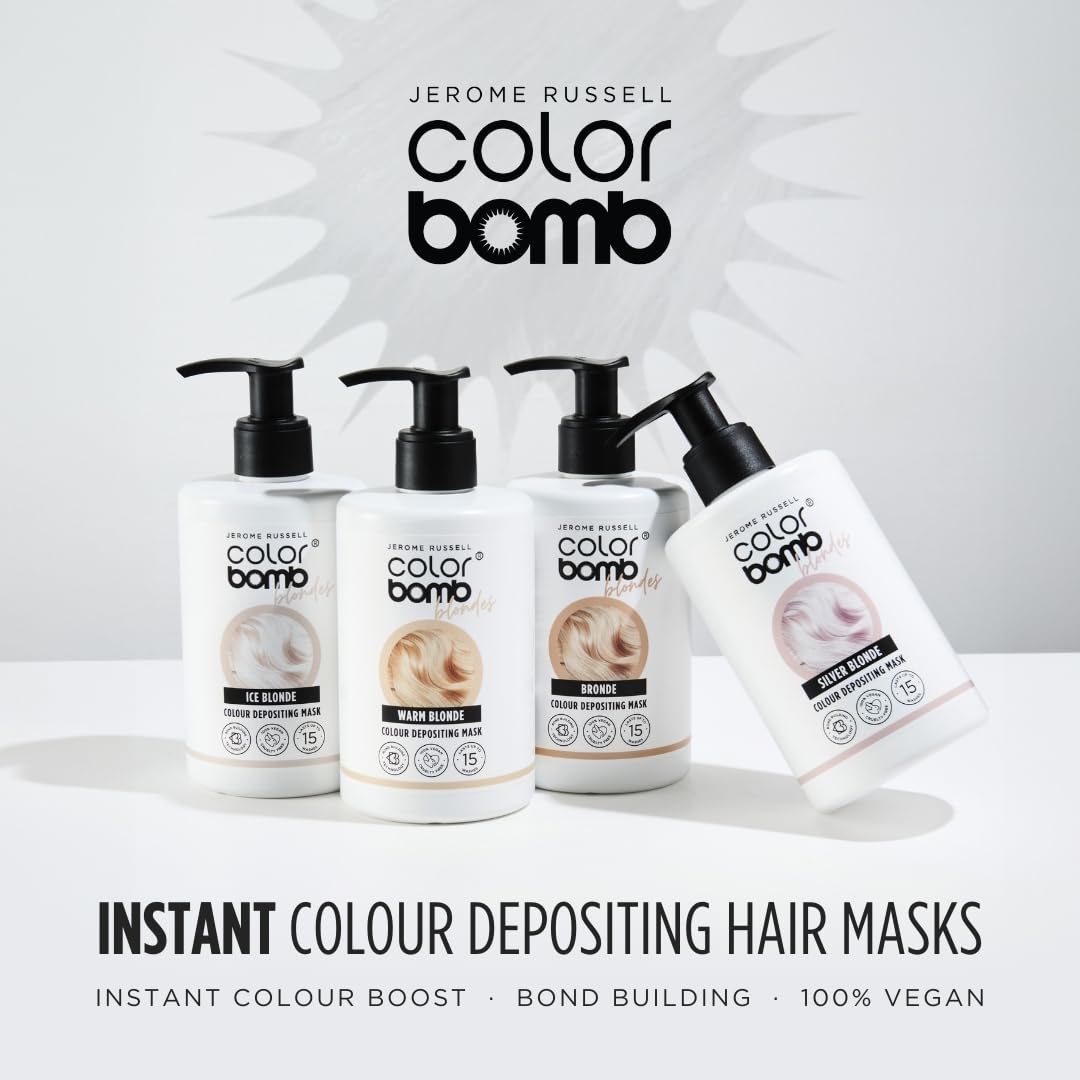 Jerome Russell Color Bomb Blondes - Warm Blonde Color Depositing Conditioning Mask, 300ml