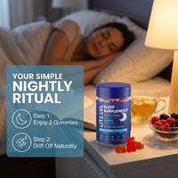 LITE LVL Sleep Gummies | Sleep Aids for Adults | Sleep Gummies for Adults | Night Time Routine | Natural Sleeping Remedy & Bedtime Support | 60 Gummies