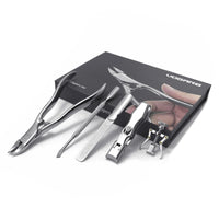 VOGARB Long Handled Toenail Clippers for Thick Nails, Heavy Duty Large Toe Nail Clippers Set for Seniors, Men, Adult, Podiatrist, 5pcs Set