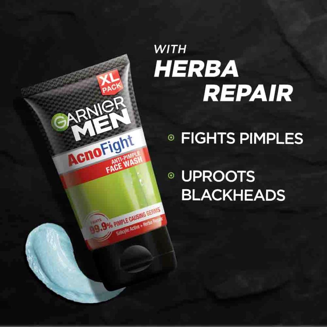 Garnier Acno Fight Face Wash for Men, 100g