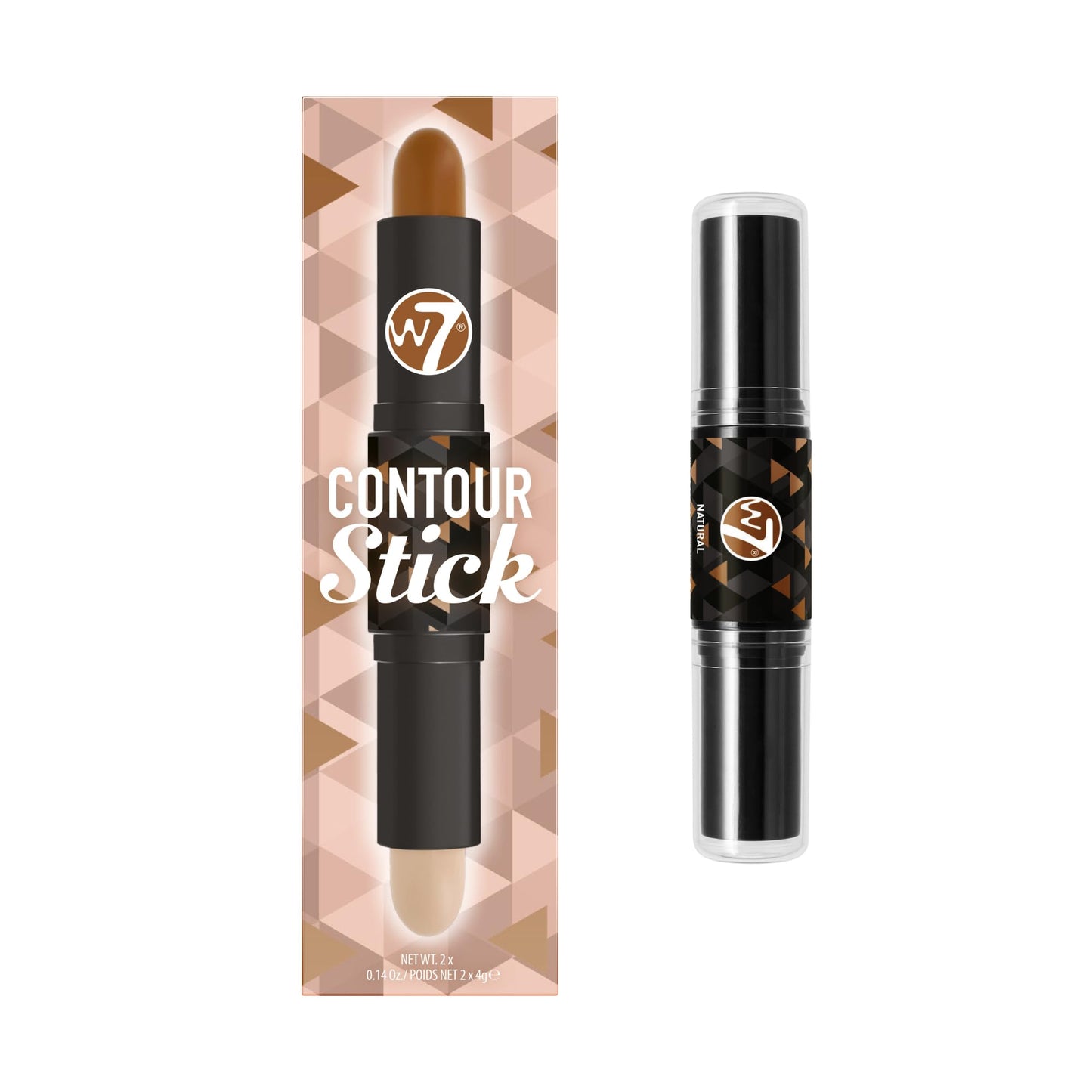 W7 Contour Stick - Double-Ended Creamy Contour & Highlight Makeup - Bronze, Shape & Define - Natural