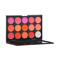 FantasyDay Pro 15 Colors Cream Lip Gloss Xmas Makeup Palette Cosmetics Contouring Kit - Ideal for Professional and Daily Use