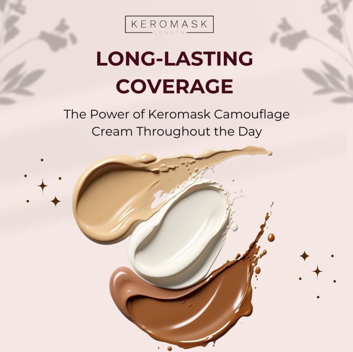 Keromask Full Coverage Hypoallergenic Concealer Shade LIGHT No 9 to Camouflage Vitiligo, Tattoos, Redness and Rosacea, Waterproof and Suitable for All Skin Types 1 x 15ml