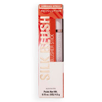 Revolution Beauty London Revolution, Skin Silk Marble Blush Stick, Buildable Colour for Cheek, Eye, & Lip, Cream-to-Powder Formula, Vegan & Cruelty-Free, Sunkissed Apricot, 4.5g