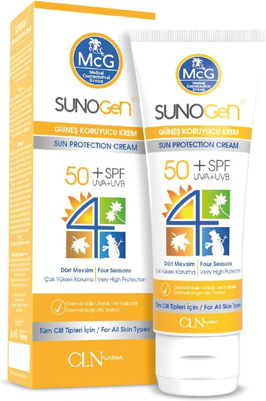 McG Sunogen SPF 50 Sunscreen Cream - Sun Protection with Shea Butter Oil, Vitamin - Sun Cream for Face Women, UVA&UVB, Anti-Aging Ultra Protection Hydrating for All Skin Types