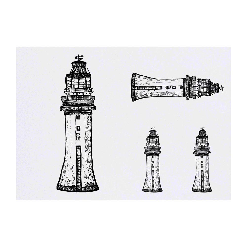 Azeeda 4 x 'Lighthouse' Temporary Tattoos (TO00006129)