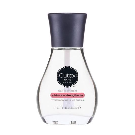 Cutex All-In-One Nail Strengthener Treatment, Base & Top Coat (13.6ml) for Weak & Damaged Nails, Chip Resistant, Dermatologist Tested