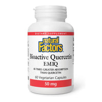 Natural Factors, Bioactive Quercetin, with Vitamin C, 60 Vegan Capsules, Lab-Tested, Vegetarian, Soy-Free, Gluten-Free, Non-GMO