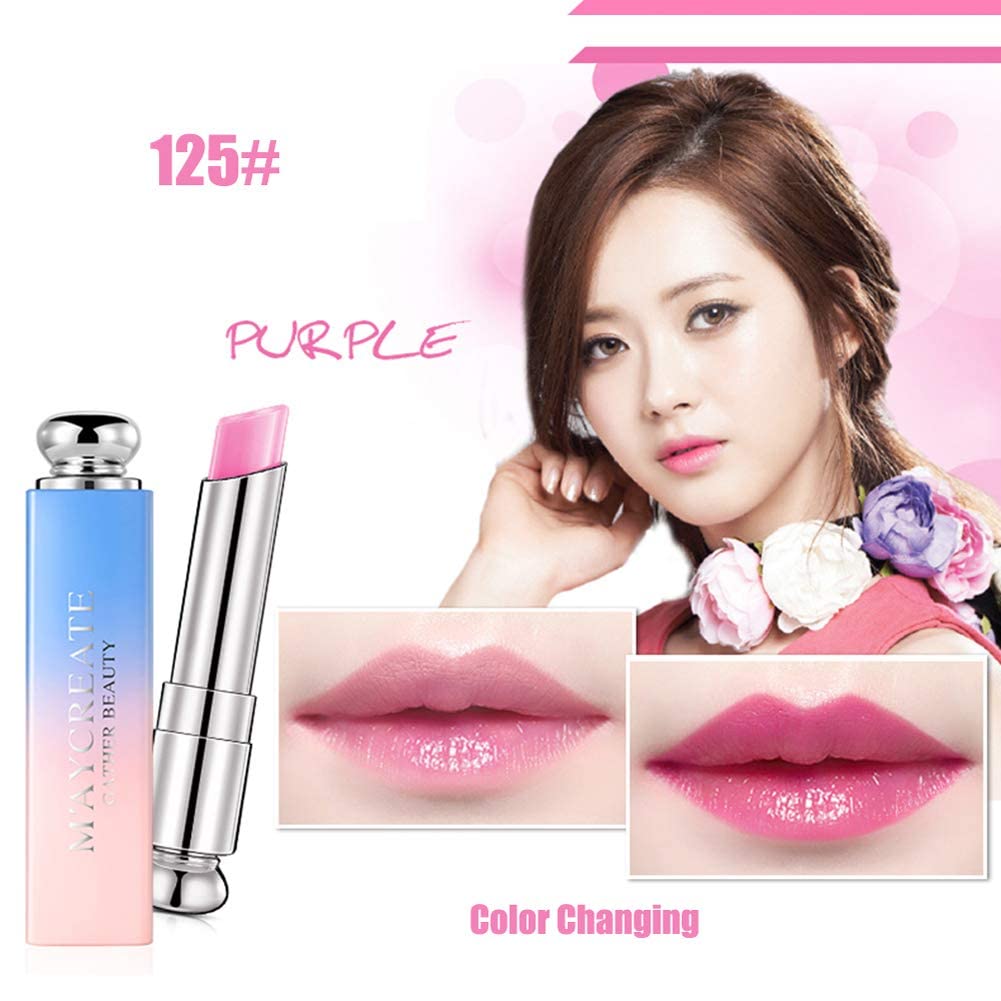 Pack of 3 Crystal Jelly Lipstick, BEEXY Long Lasting Nutritious Lip Balm Lips Moisturizer Magic Temperature Color Change Lipstick