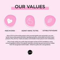 Oh K! Vitamin C Trio, Vegan and Cruelty Free Pamper Gift Set with Face Masks and Eye Mask, for Brightening and Evening Skin Tone, Watermelon and Vitamin C, 3 Piece