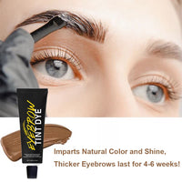 SHEEYOON Eyebrow Dye Kit, Professional Update Formula Brow Eyelash Tint Cream, Natural Semi Permanent Brows Color Long last for 4 weeks (Light Brown)