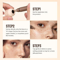 Generic Sunkissed Dot Freckle Stamp for Natural Makeup Enhancement & Realistic Faux - Precise Five-Point Applicator with Removable Cap in Beige & Brown for Instant Sun-Kissed Look & Effortless Beauty