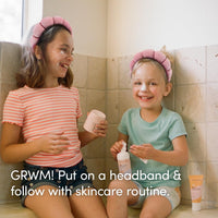 Evereden Kids Face Duo & Spa Headband Set – Multi-Vitamin Face Wash & Cream + Soft Terry Headband – Nourishing Skin Care & Fun Hair Management for Kids 3+ – Gentle & Perfect for Skincare Routine