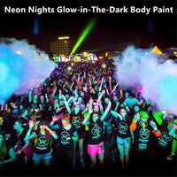 Go Ho Neon Orange Body Paint Washable(2.37oz,70ml),Glow UV Blacklight Face Paint,Water Based Neon Fluorescent Orange Face Paint for SFX Cosplay Costumes Festivals Halloween Makeup