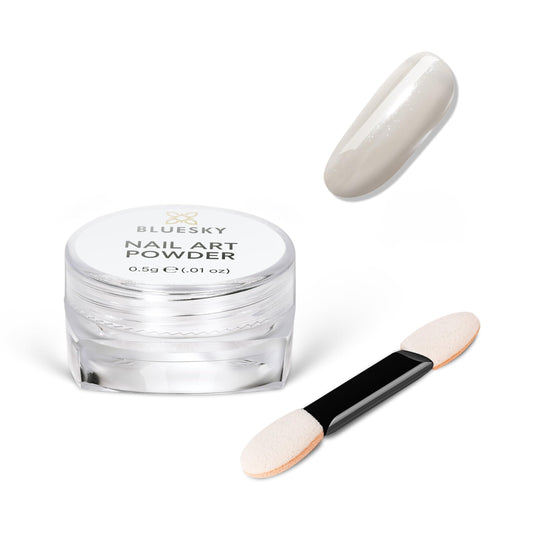 BLUESKY Bluesky Moonshine Nail Powder - Crystal 5g - Pearlescent Chrome Powder, Glazed Donut Effect, Iridescent Powder for Nails